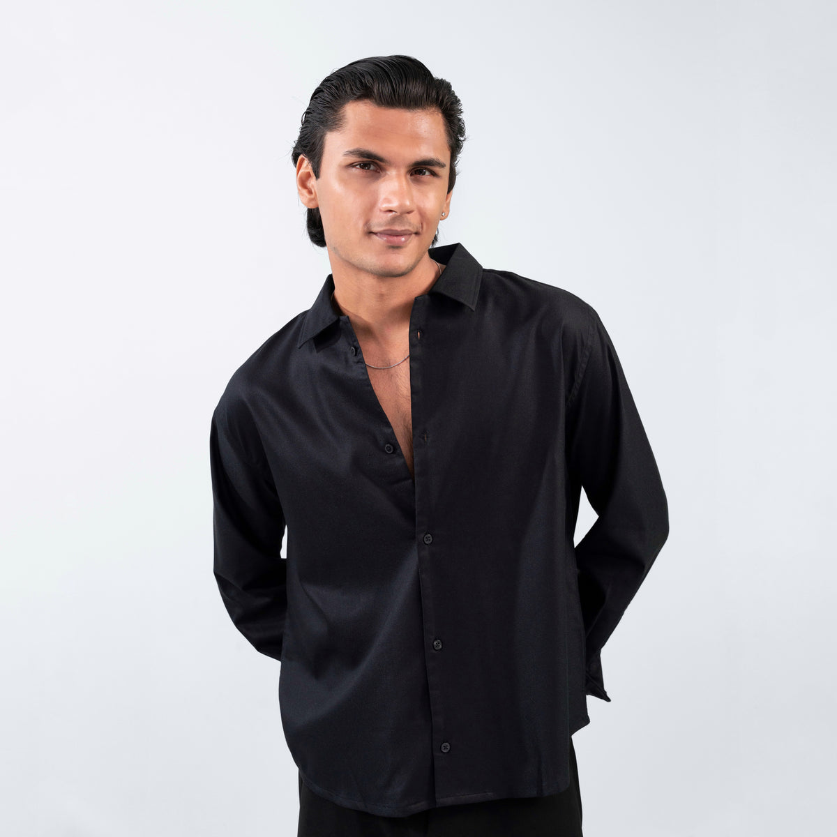 Boxy Fit Shirt । Classic Black
