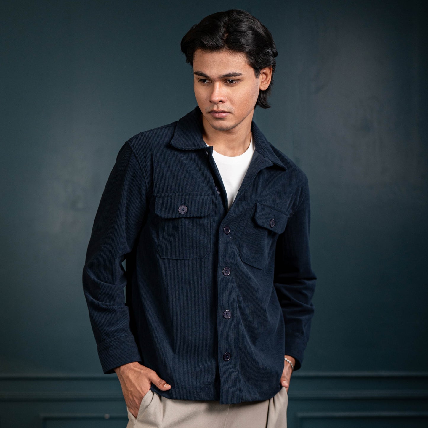 CORD Overshirt – Marine