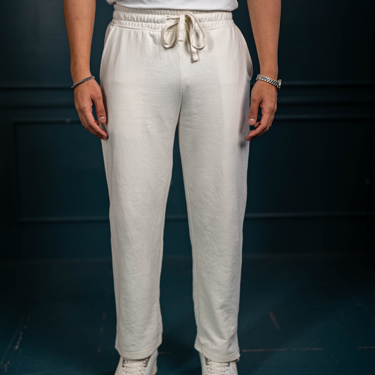Straight Cut Flex Joggers – Cloud White