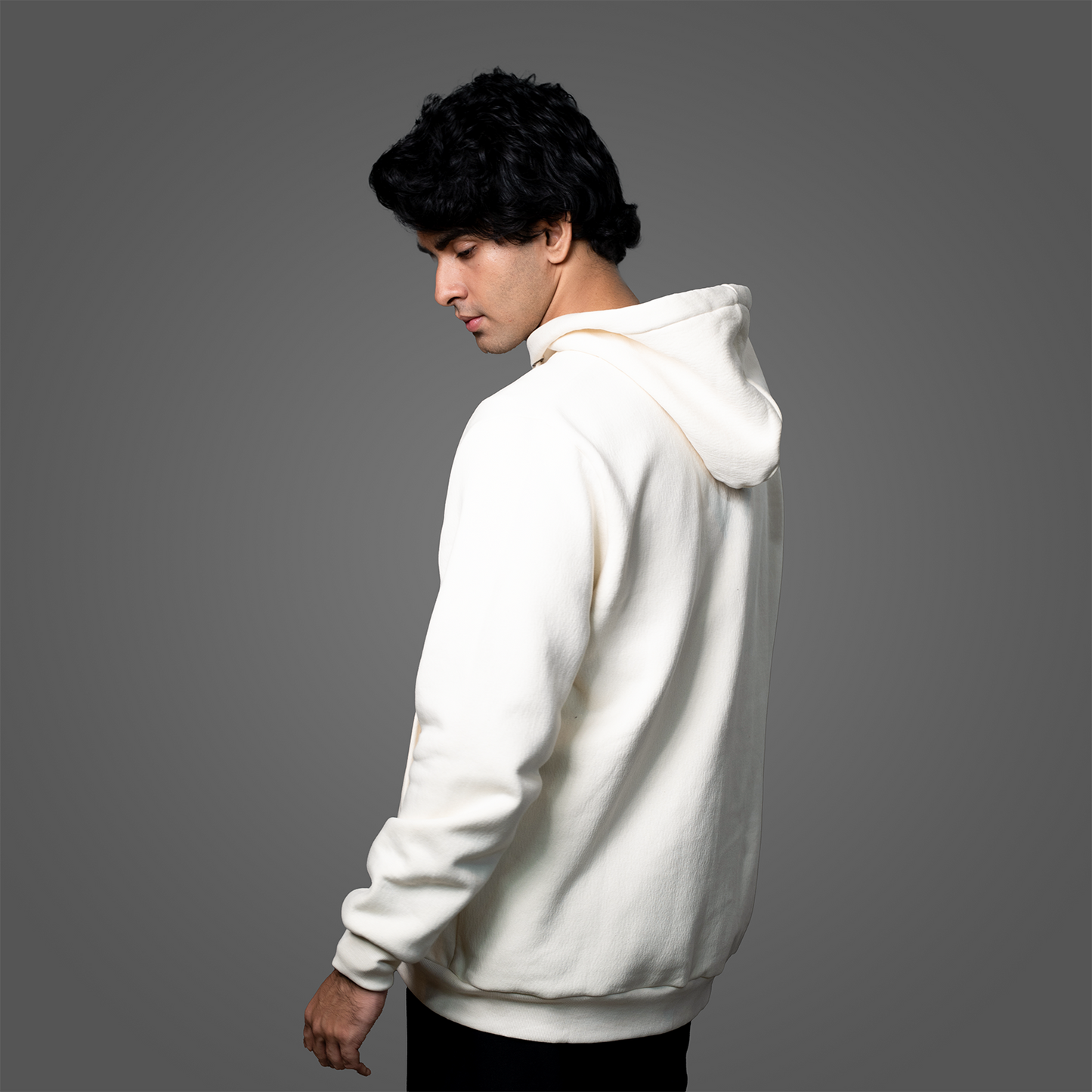 Zip Hoodie     Cream