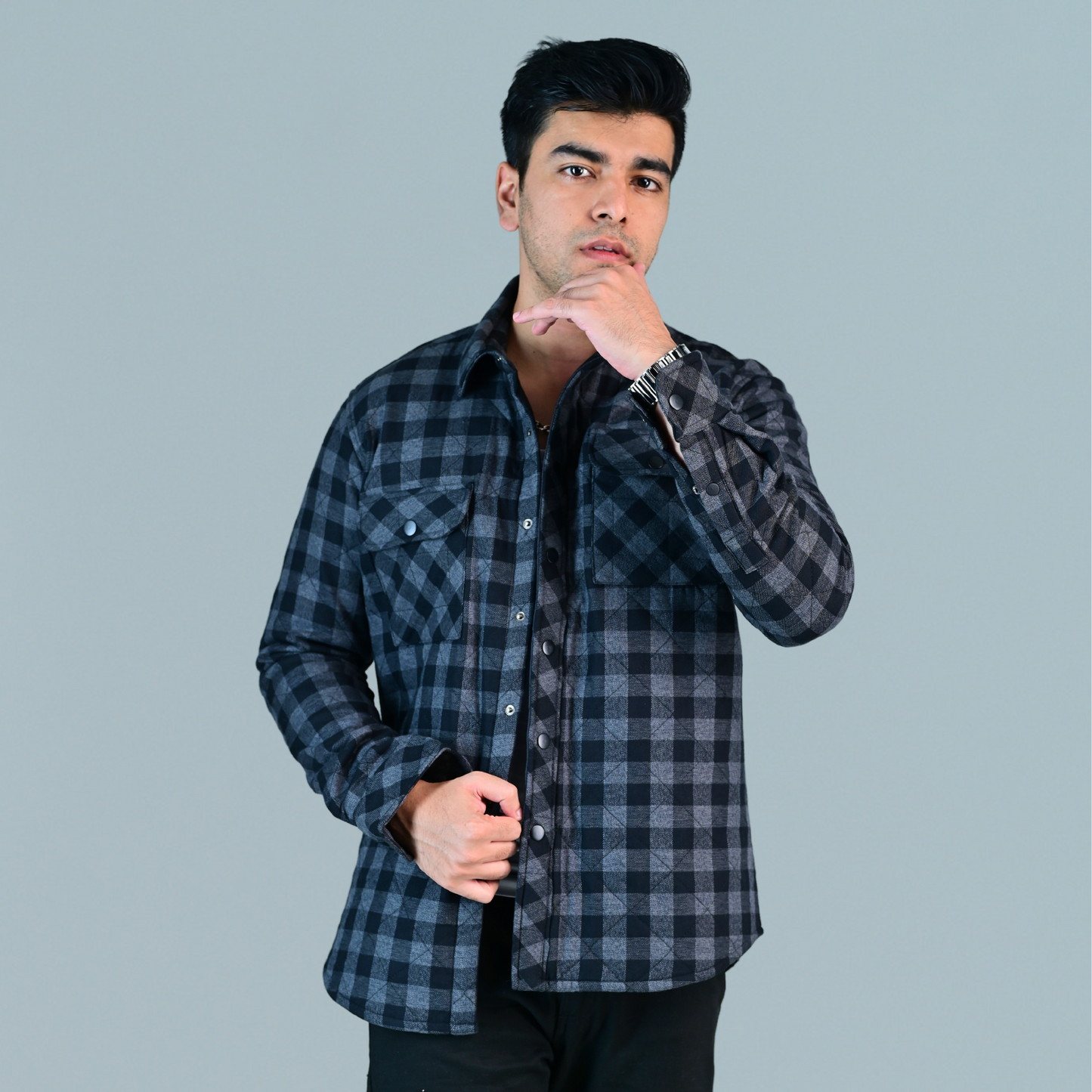 Quilted Overshirt (Check) 2023