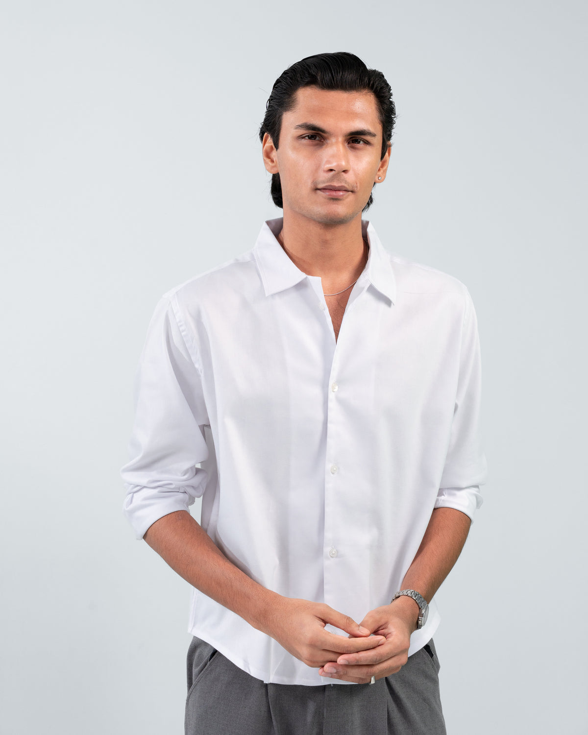 Boxy Fit Shirt । Classic White