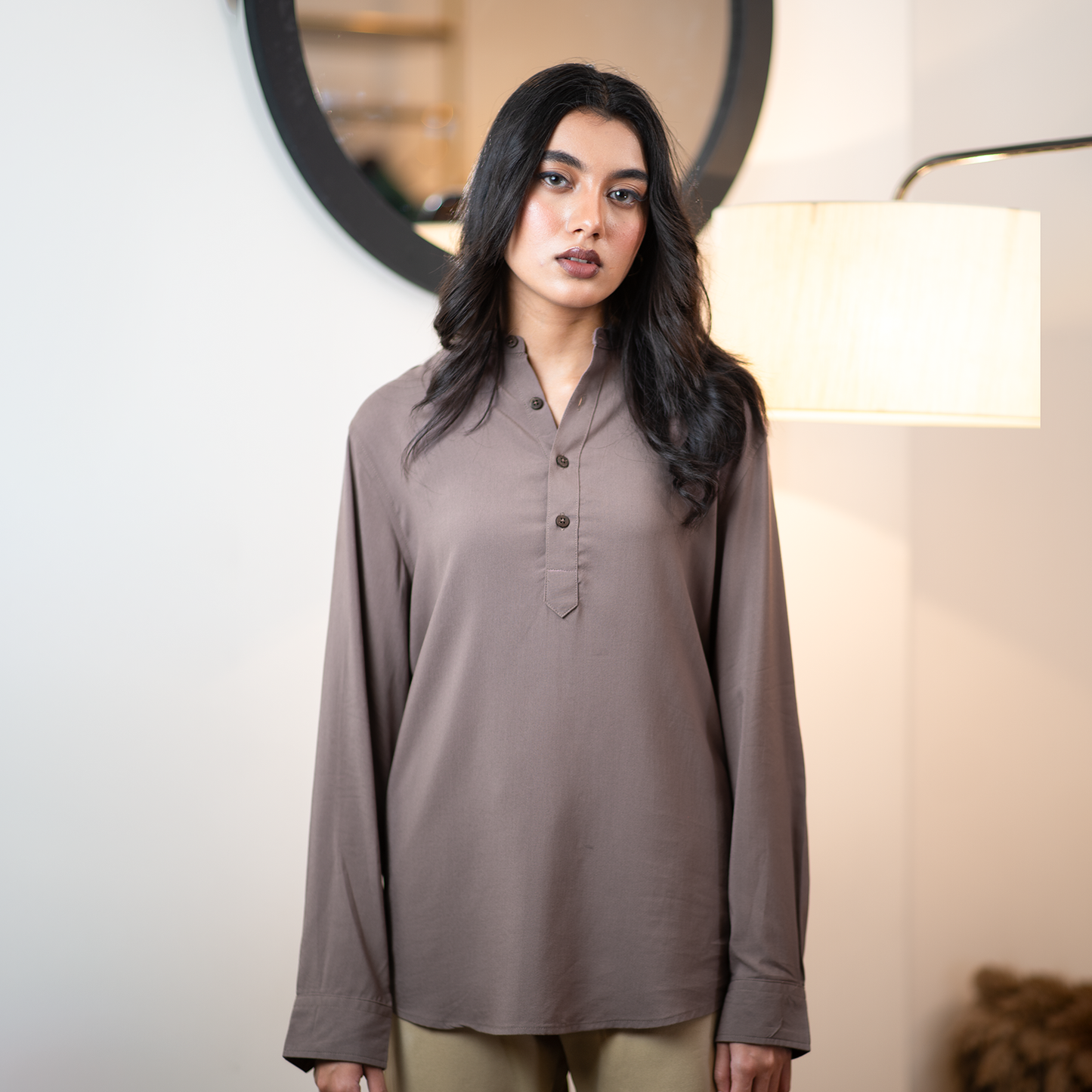Henley Katua    Mushroom Brown
