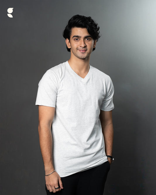 V Neck     Gray