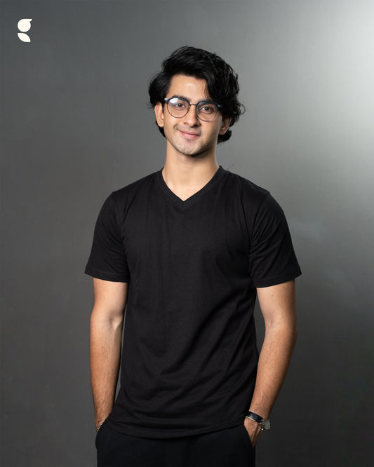 V Neck     Black