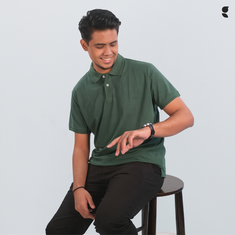 Solid Polo | Forest Green