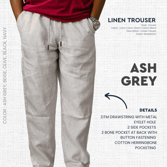 Linen Trouser | Ash Grey