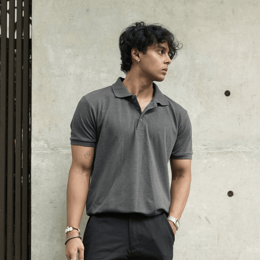 Solid Premium Polo 2025 | Charcoal