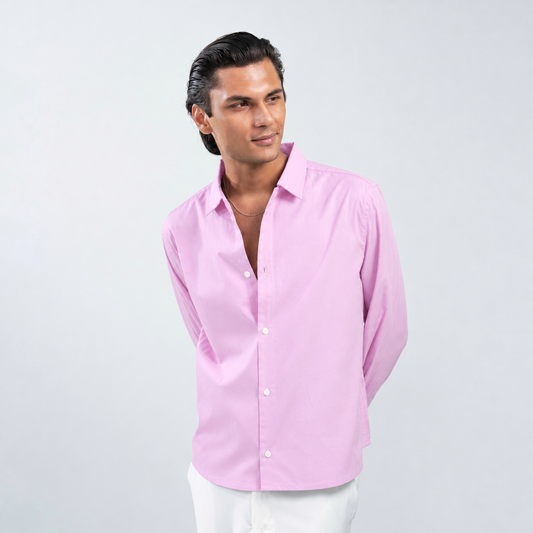 Boxy Fit Shirt । Baby pink
