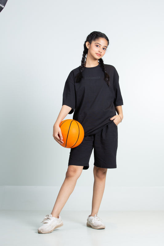 Co-Ord Set (Top+Bottom) | Black