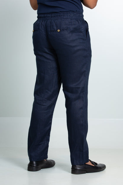 Linen Trouser | Navy