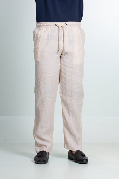 Linen Trouser | Beige