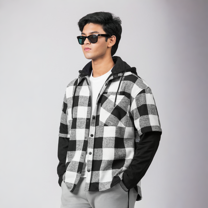 Flannel Hooded Shacket