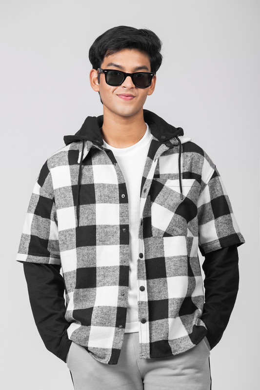 Flannel Hooded Shacket