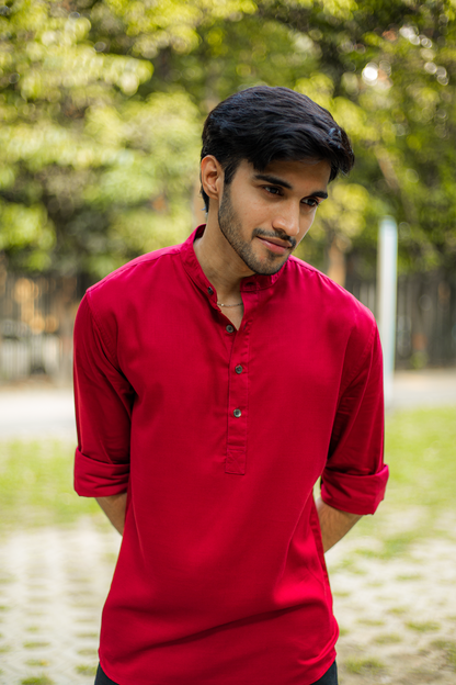 Henley Katua | Crimson Red