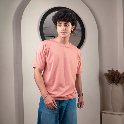 Round Neck Half Sleeve  |   Peach