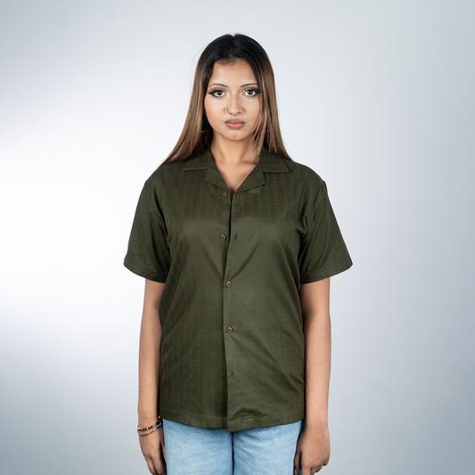 Cuban Resort Shirt     Dark Olive