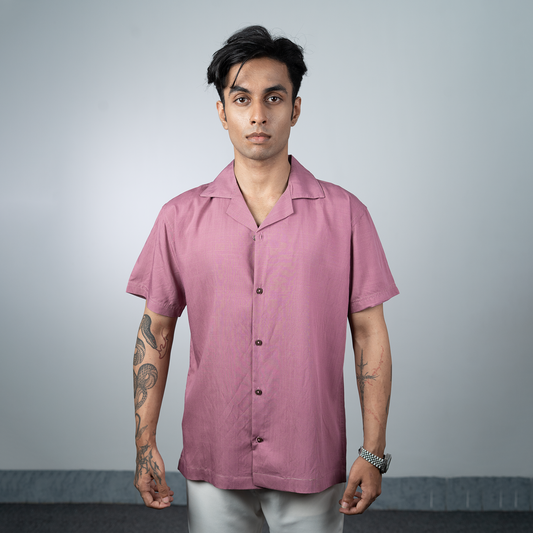 Cuban Resort Shirt    Mauve