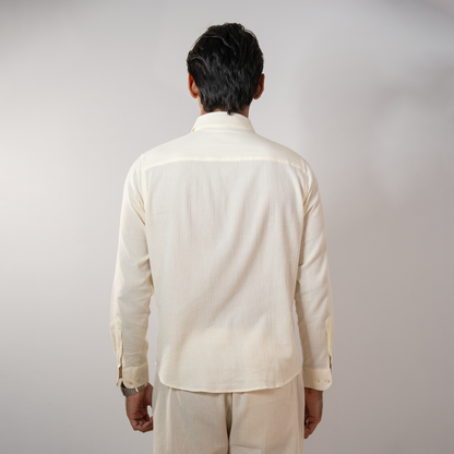 Viscose Boxy Fit shirt । Cream