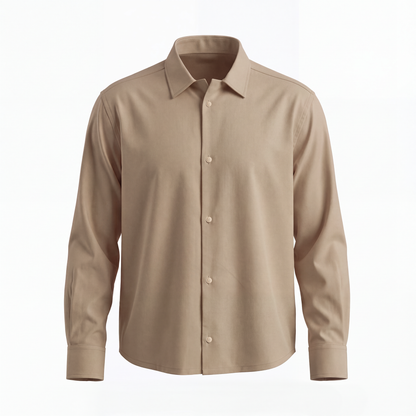 Boxy Fit Shirt । Classic Taupe