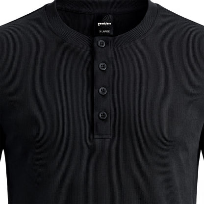 Classic Henley T-Shirt |  Black