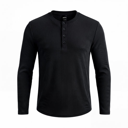 Classic Henley T-Shirt |  Black