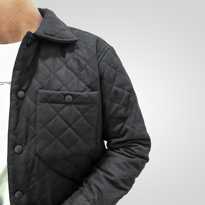 Quilted Overshirt | Black