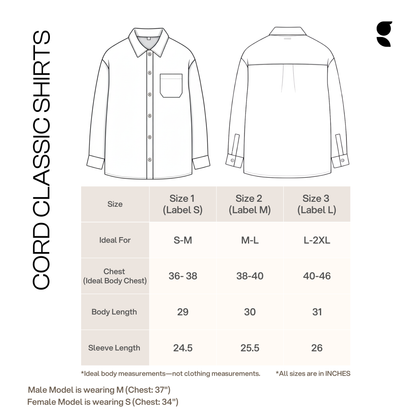 Lightweight Layering Cord Classic Shirt   Night