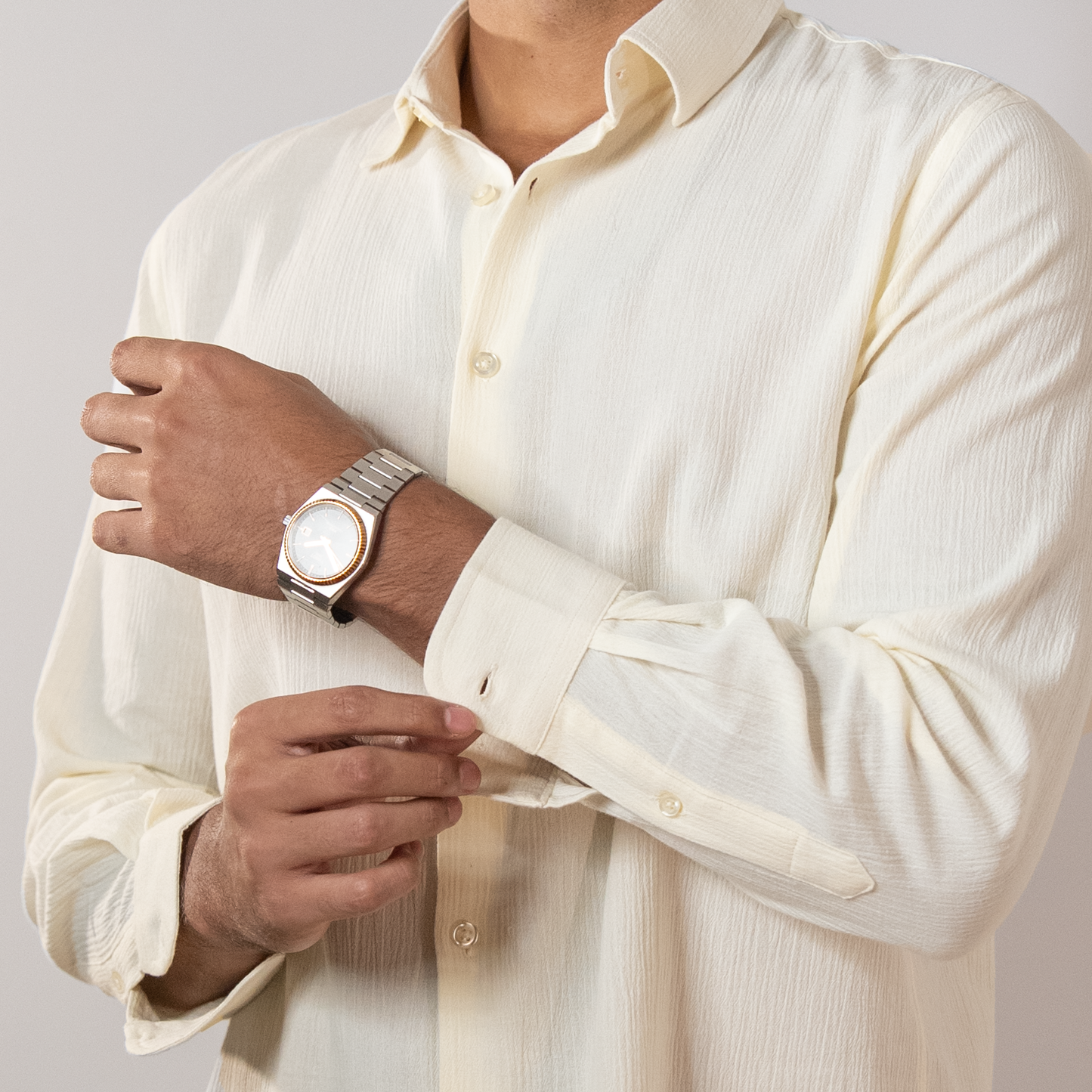 Viscose Boxy Fit shirt । Cream