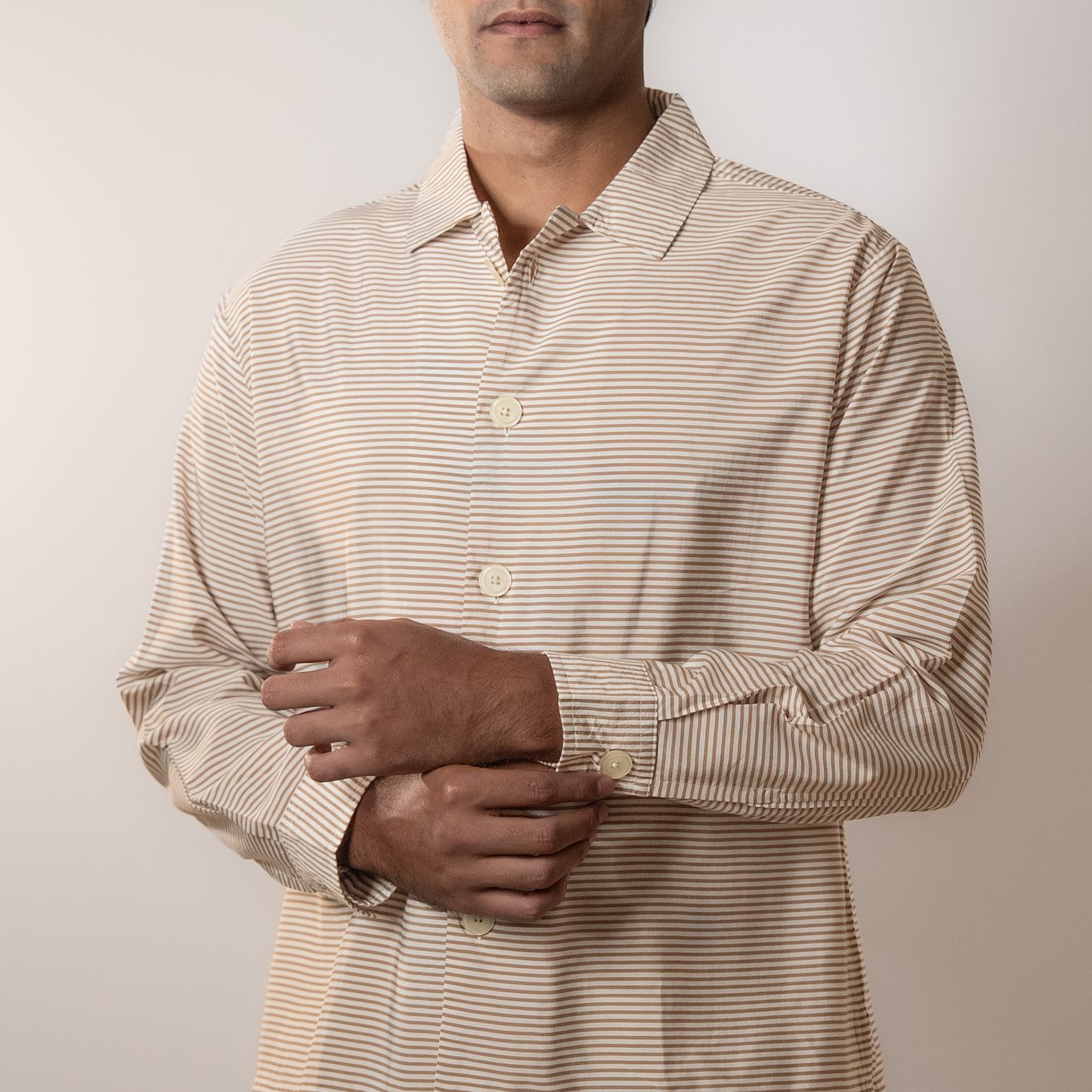 OOTD Boxy Fit Shirt । Beige