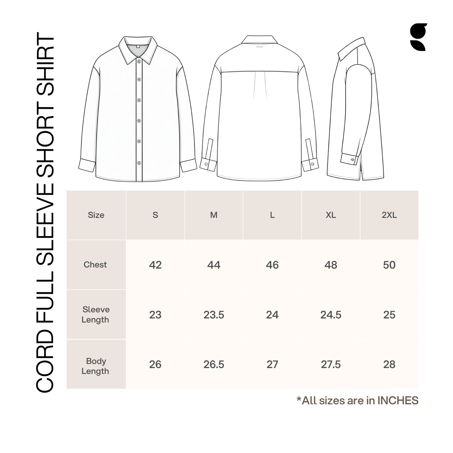 Summer Cord Shirt  | Beige