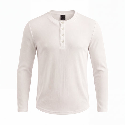 Classic Henley T-Shirt |  White