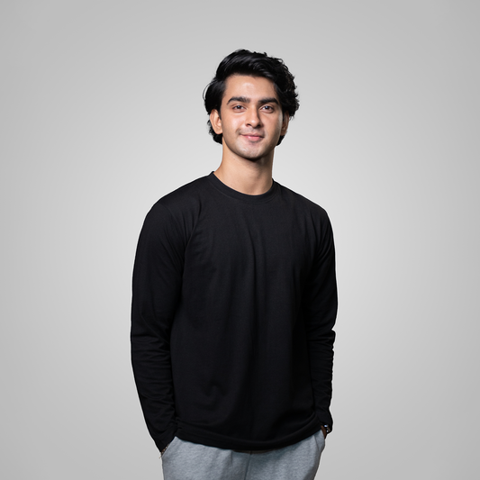 Round Neck Full Sleeve | Black