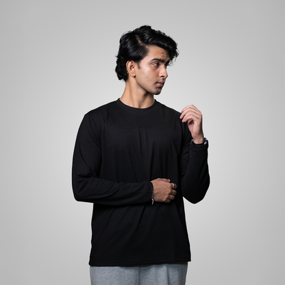Round Neck Full Sleeve     Black