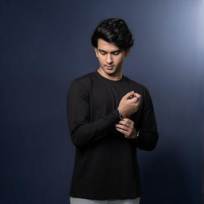 Round Neck Full Sleeve | Black