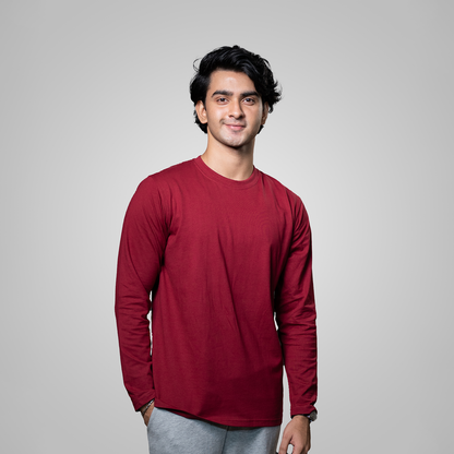 Round Neck Full Sleeve     Maroon