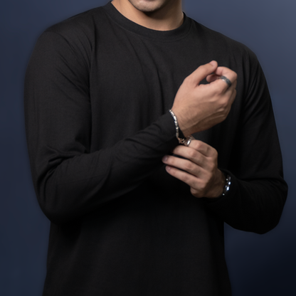 Round Neck Full Sleeve | Black