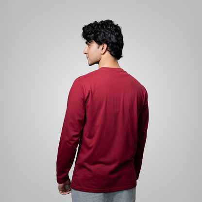Round Neck Full Sleeve     Maroon