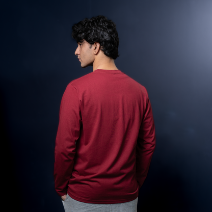 Round Neck Full Sleeve | Maroon