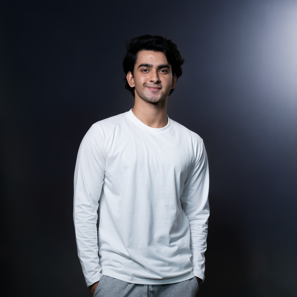 Round Neck Full Sleeve | White