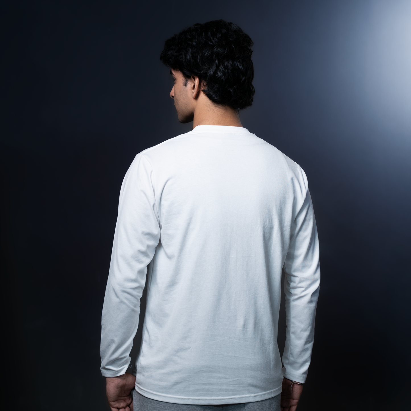 Round Neck Full Sleeve | White