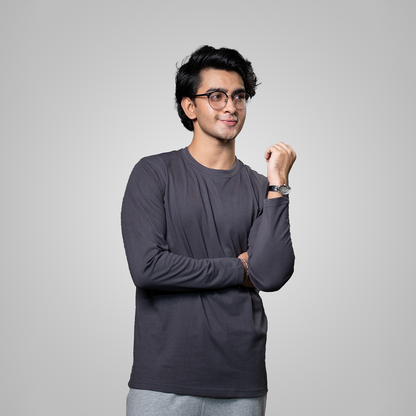 Round Neck Full Sleeve     Dark Charcoal