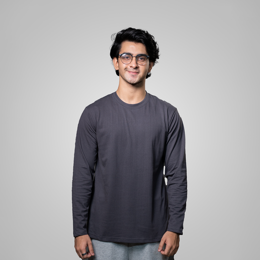 Round Neck Full Sleeve | Dark Charcoal