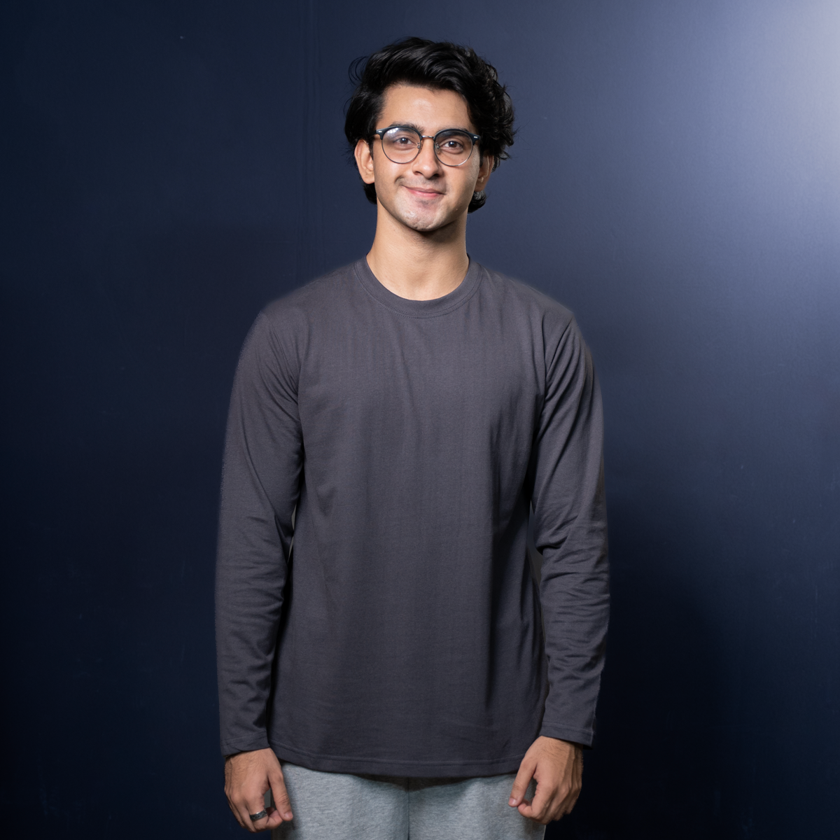 Round Neck Full Sleeve | Dark Charcoal