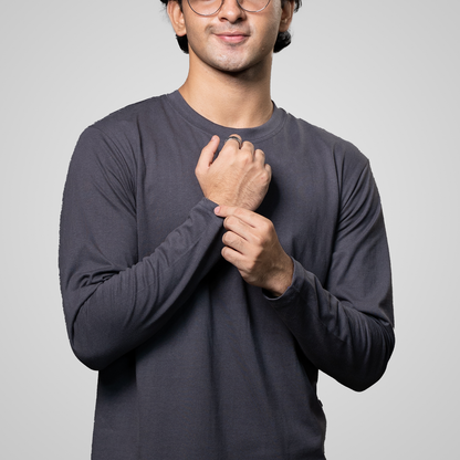 Round Neck Full Sleeve     Dark Charcoal