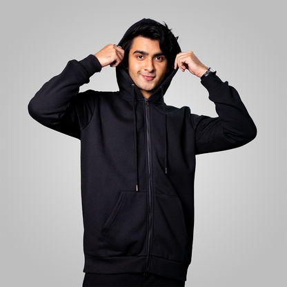 Zip Hoodie     Black