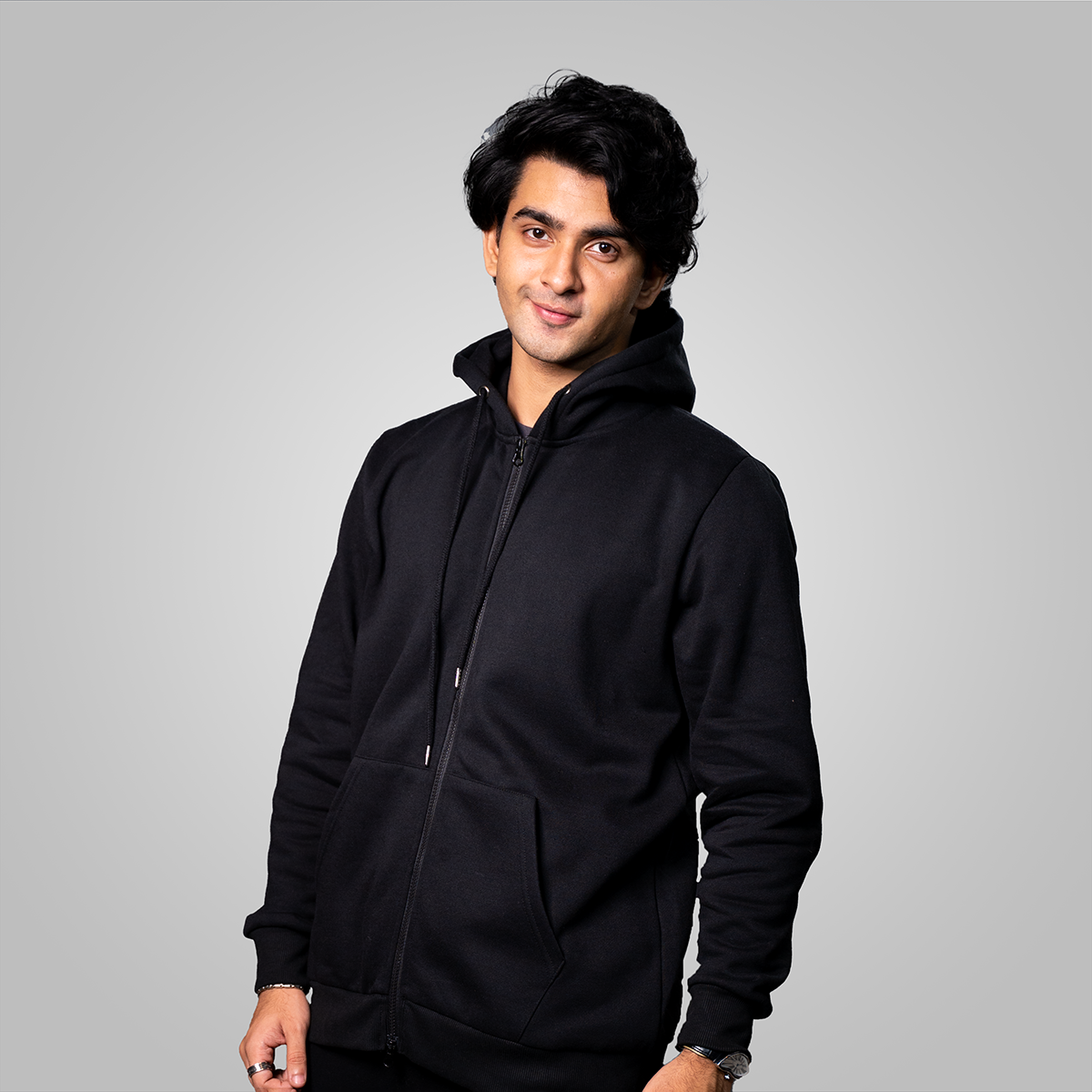 Zip Hoodie     Black