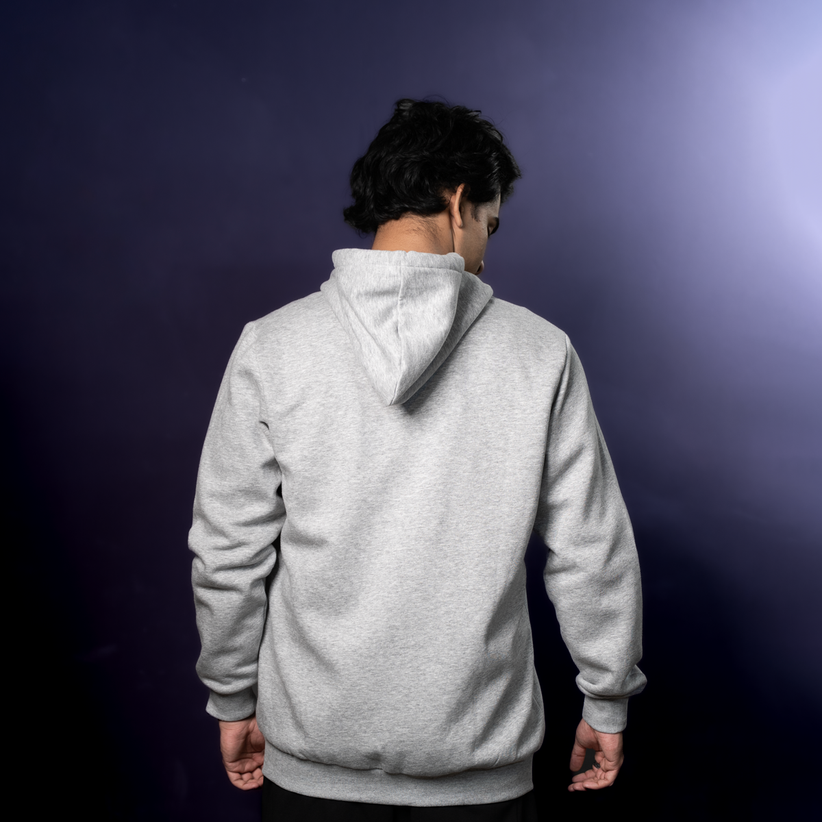 Zip Hoodie    Grey Melange