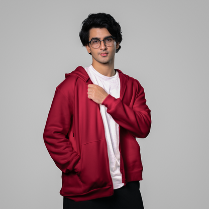 Zip Hoodie  | Maroon