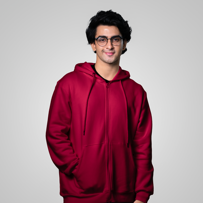 Zip Hoodie  | Maroon